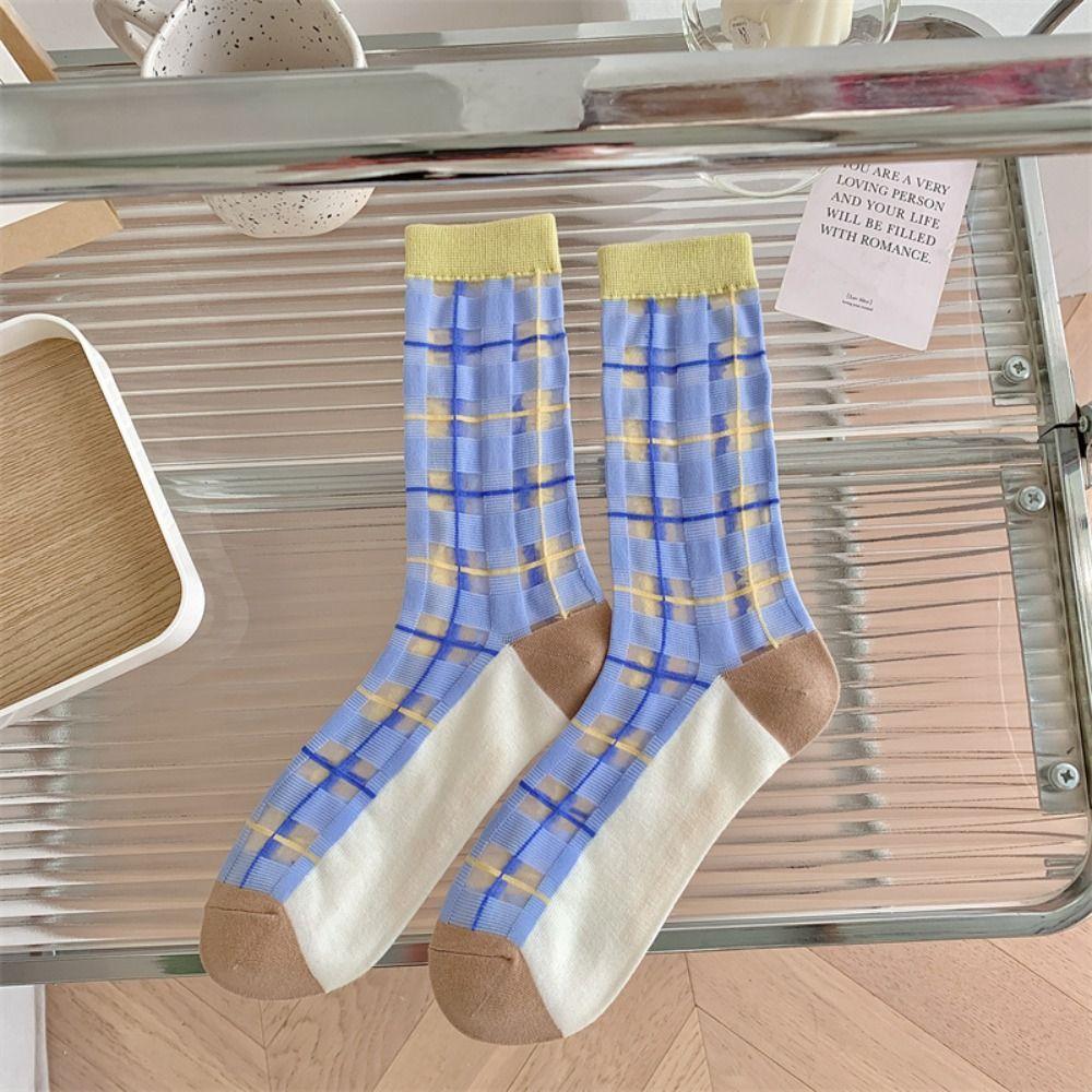 Sweat-absorbent Vine Korean Style Socks Transparent Socks Women Plaid Hosiery Glass Silk Socks
Sweat-absorbent Vine Korean Style Socks Transparent Socks Women Plaid Hosiery Glass Silk Socks