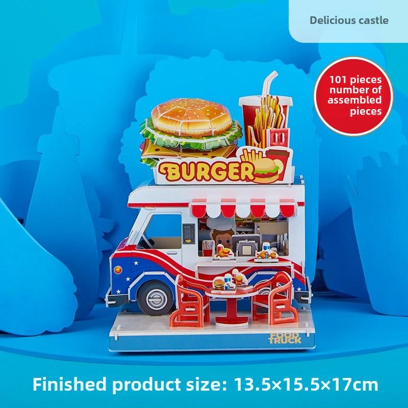 Новая 3D трехмерная головоломка, креативная сборная игрушка, подарок на день рождения своими руками, детская игрушка-фургончик с едой
Новая 3D трехмерная головоломка, креативная сборная игрушка, подарок на день рождения своими руками, детская игрушка-фургончик с едой