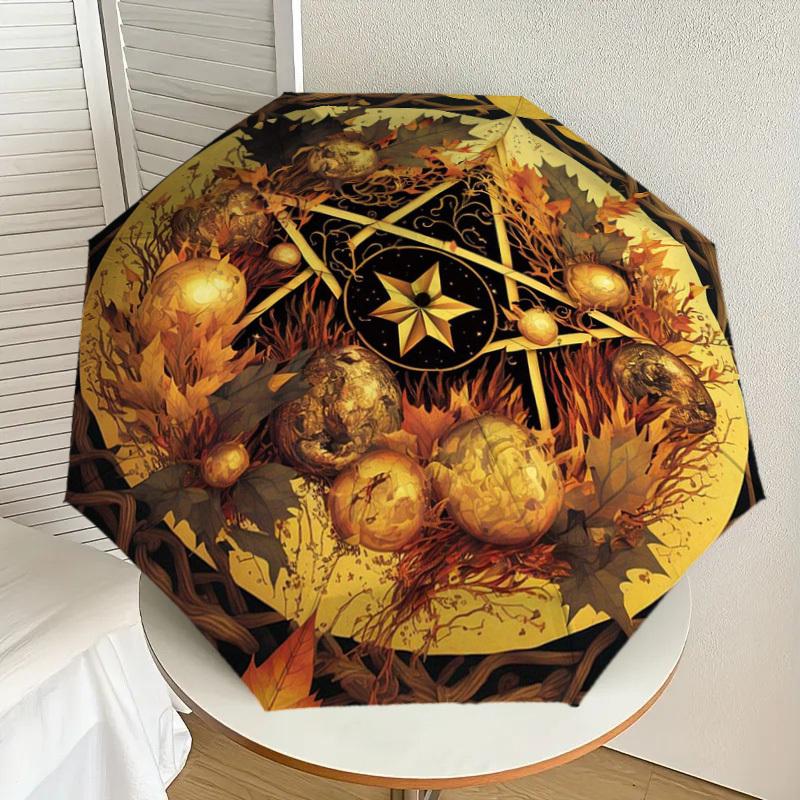 1pc Autumnal Pentagram Mandala Umbrella with Plastic Handle,Suitable for All Seasons Home Travel Outdoor UmbrellaDD696
1pc Autumnal Pentagram Mandala Umbrella with Plastic Handle,Suitable for All Seasons Home Travel Outdoor UmbrellaDD696