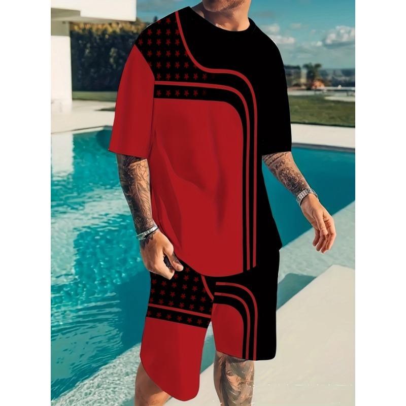 Summer street men s daily casual fashion short-sleeved shorts suit sports shorts novel striped print XL
Summer street men s daily casual fashion short-sleeved shorts suit sports shorts novel striped print XL