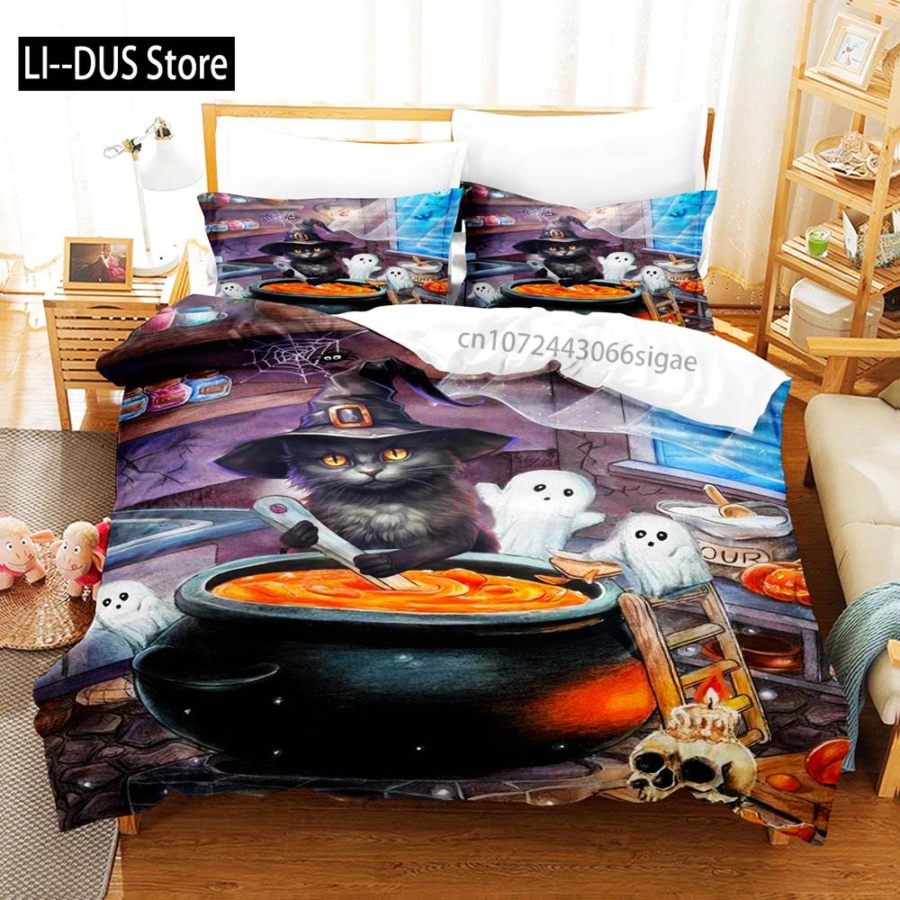 Comforter Happy Halloween Bedding Set 3D Printing Pumpkin Ghost (No Core)Suitable For Bedroom Gift Holiday Halloween Decor Comforter (quilt)-EU Single(135*200cm)3pcs
Comforter Happy Halloween Bedding Set 3D Printing Pumpkin Ghost (No Core)Suitable For Bedroom Gift Holiday Halloween Decor Comforter (quilt)-EU Single(135*200cm)3pcs