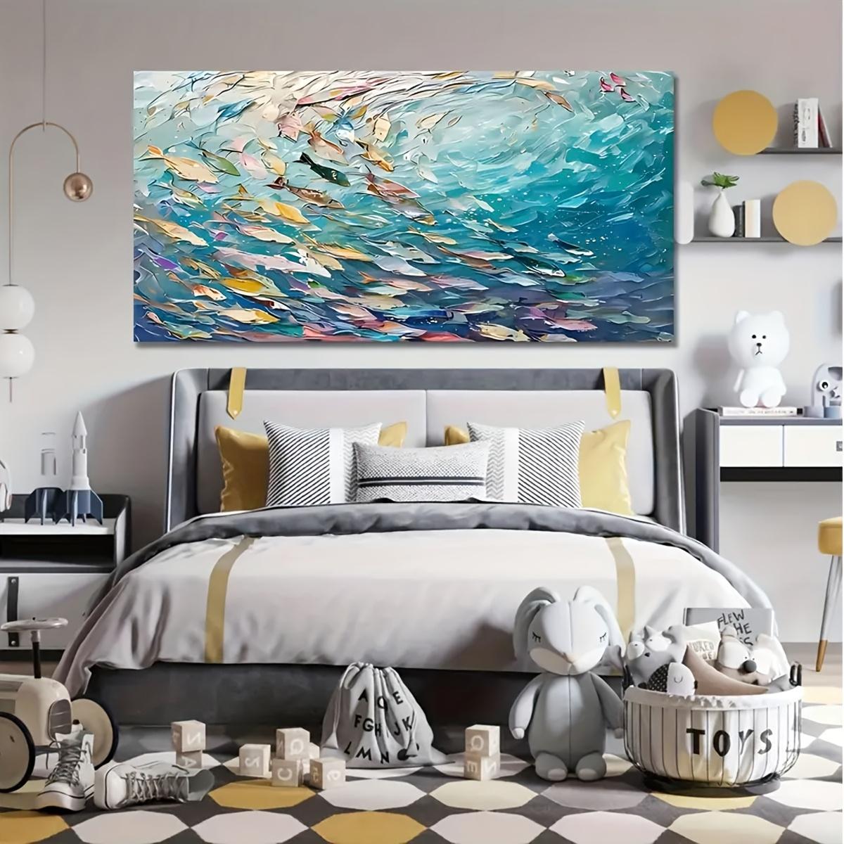 Abstract Fish School Canvas Art - Frameless Ocean Bohemian Style Wall Decor, Space-Themed Poster Suitable for Living Room, Bedro 50x100cm No Frame
Abstract Fish School Canvas Art - Frameless Ocean Bohemian Style Wall Decor, Space-Themed Poster Suitable for Living Room, Bedro 50x100cm No Frame