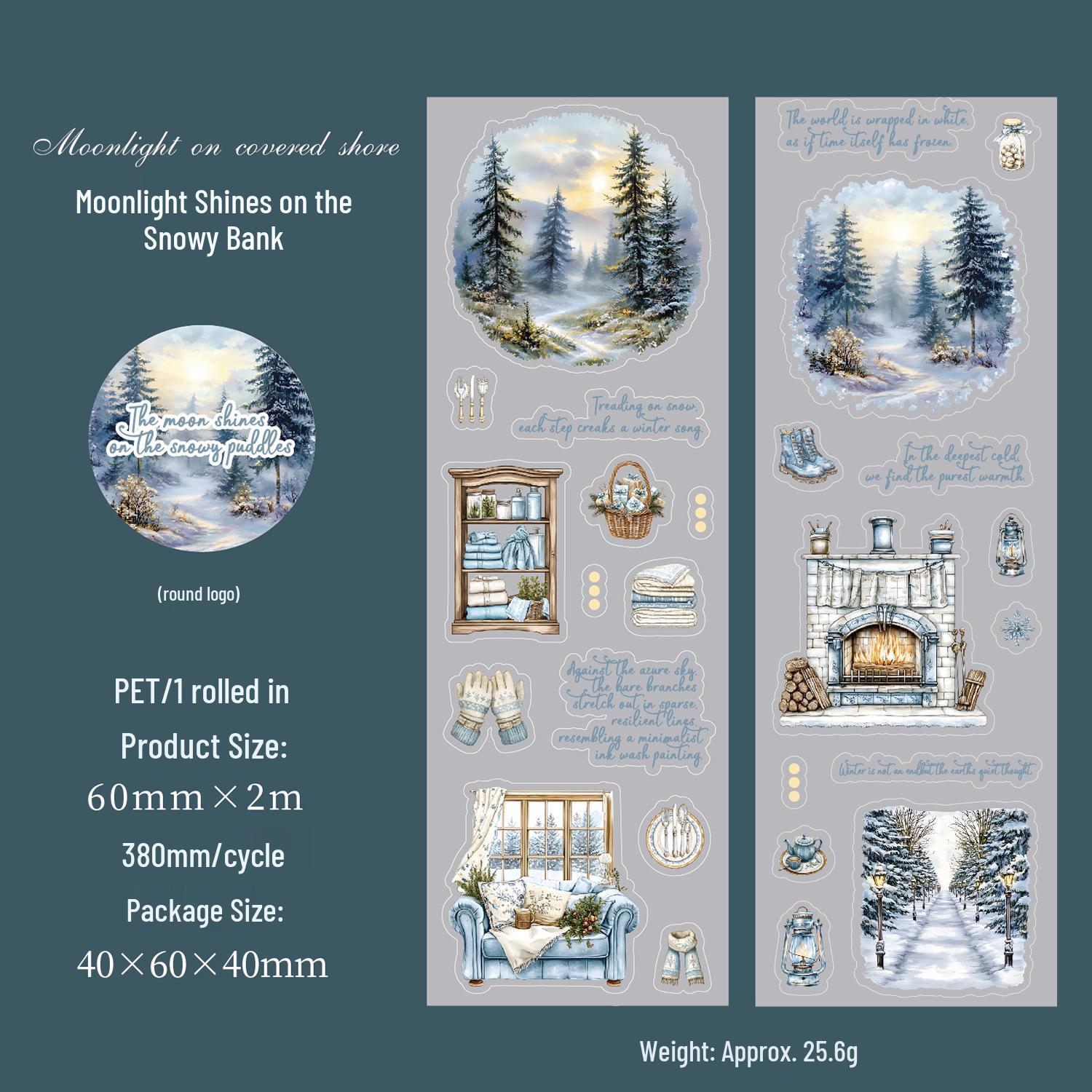 Winter Scenery Sticker Tape - Dark Shadow Cloud Series, 6 Styles
Winter Scenery Sticker Tape - Dark Shadow Cloud Series, 6 Styles