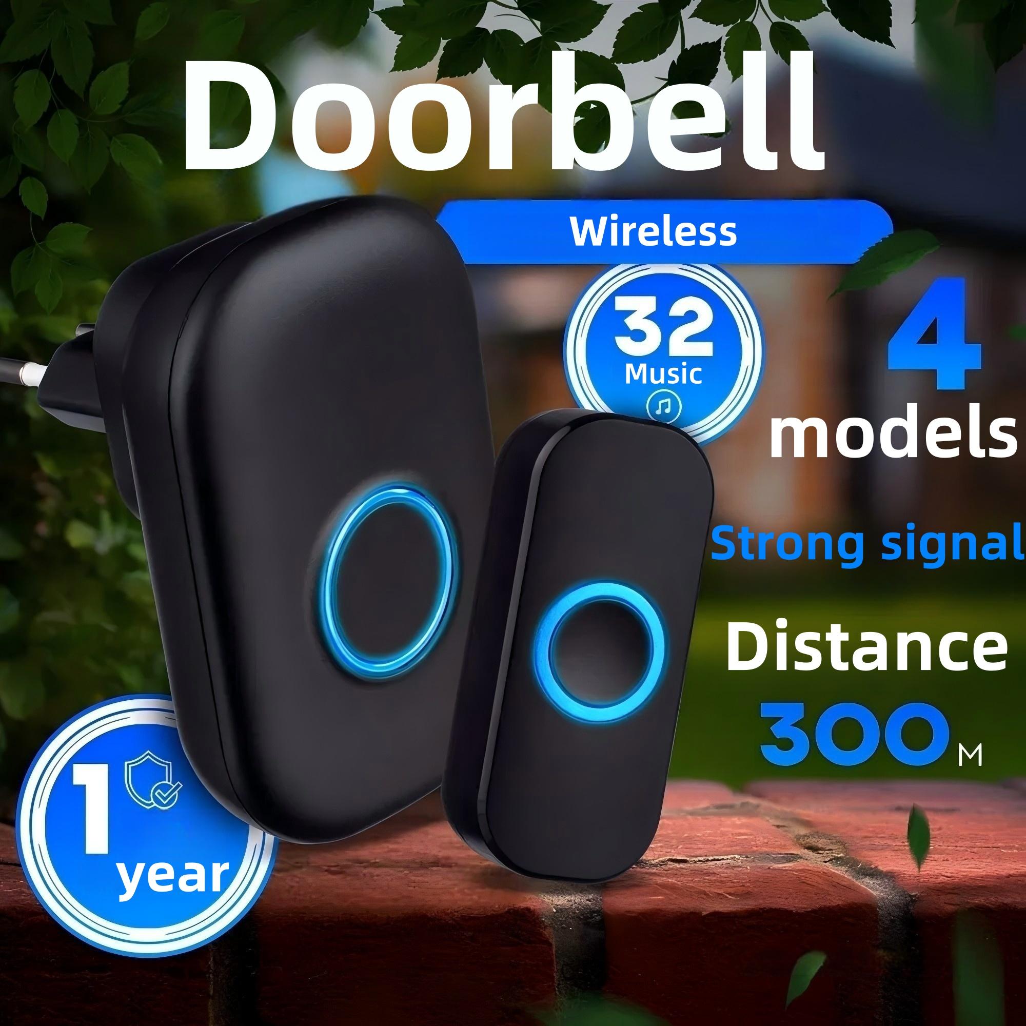 Wireless Doorbell Waterproof Welcome Chime Home Door Bell Intelligent Smart Alarm With Battery чорний
Wireless Doorbell Waterproof Welcome Chime Home Door Bell Intelligent Smart Alarm With Battery чорний
