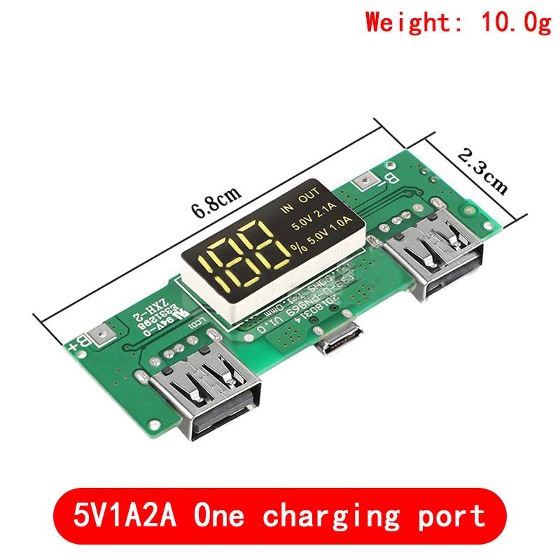 LED Dual USB 5V 2.4A Micro/Type-C USB Mobile Power Bank 18650 Модуль зарядки Літієва батарея Плата зарядного пристрою Захист схеми
LED Dual USB 5V 2.4A Micro/Type-C USB Mobile Power Bank 18650 Модуль зарядки Літієва батарея Плата зарядного пристрою Захист схеми