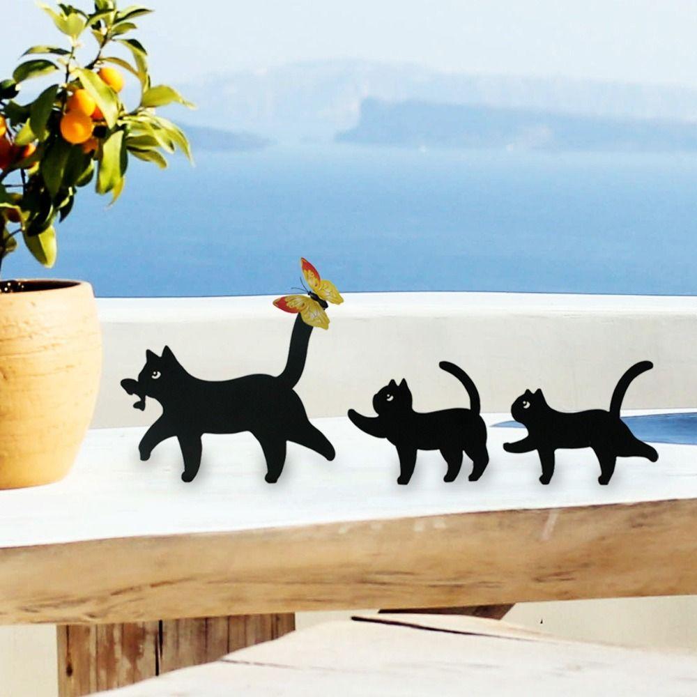 Animal Garden Signs Iron Black Cat Silhouette New Cat Garden Decoration Courtyard чорний
Animal Garden Signs Iron Black Cat Silhouette New Cat Garden Decoration Courtyard чорний
