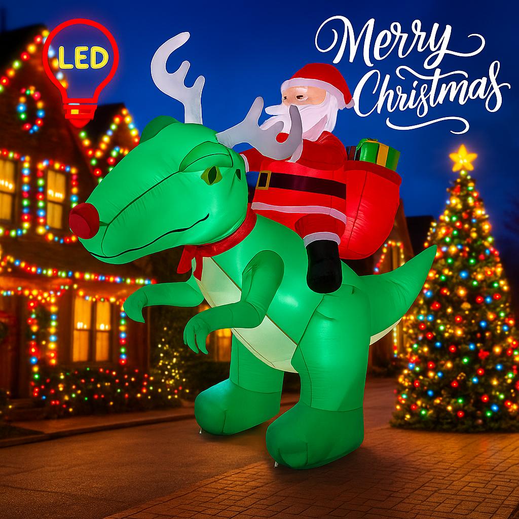 7.87FT Christmas Inflatable Toys With LED Lit Santa Claus Dinosaur Supplies Home Ornament Festive Gift Xmas Yard Decoration EU
7.87FT Christmas Inflatable Toys With LED Lit Santa Claus Dinosaur Supplies Home Ornament Festive Gift Xmas Yard Decoration EU