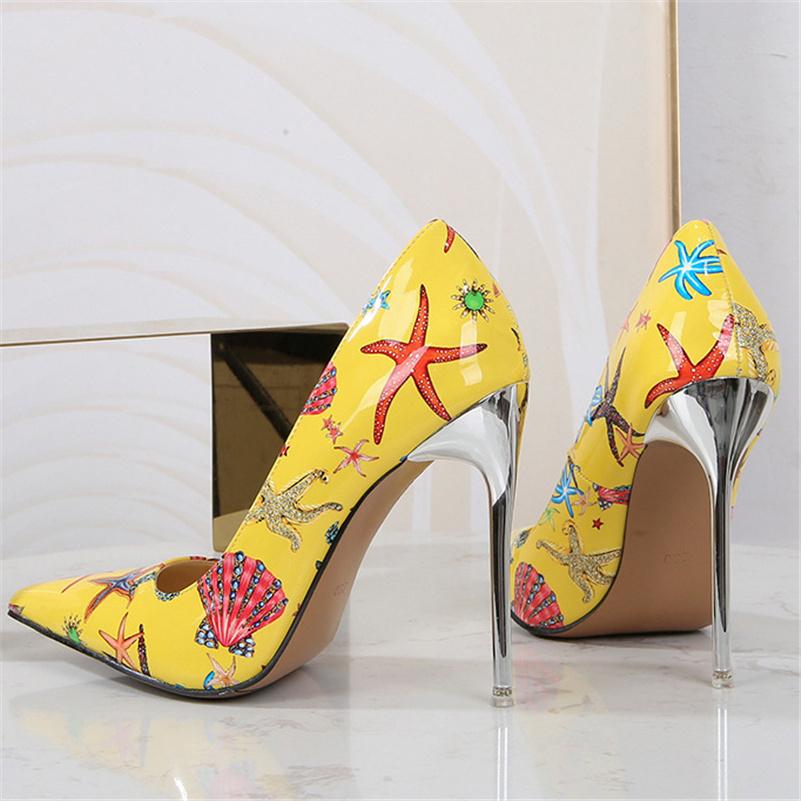 Women 11cm High Heels Escarpins Valentine Yellow Pumps Lady Wedding Bridal Stiletto Heels Plus Size Flower Graffiti Shoes 
Women 11cm High Heels Escarpins Valentine Yellow Pumps Lady Wedding Bridal Stiletto Heels Plus Size Flower Graffiti Shoes