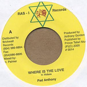 7inch Record PAD ANTHONY / JUNIOR DEMUS - Where Is the Love / More Love NONE Ras-I Records 2001 Jamaica Reggae, Ska & Dub Used
7inch Record PAD ANTHONY / JUNIOR DEMUS - Where Is the Love / More Love NONE Ras-I Records 2001 Jamaica Reggae, Ska & Dub Used