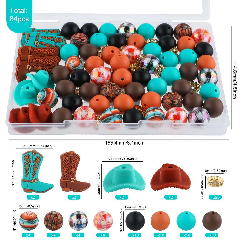 Kovict 84Pcs/Box Silicone Beads Mixed For Jewelry Making DIY Necklace Bracelet Keychain Accessories
Kovict 84Pcs/Box Silicone Beads Mixed For Jewelry Making DIY Necklace Bracelet Keychain Accessories