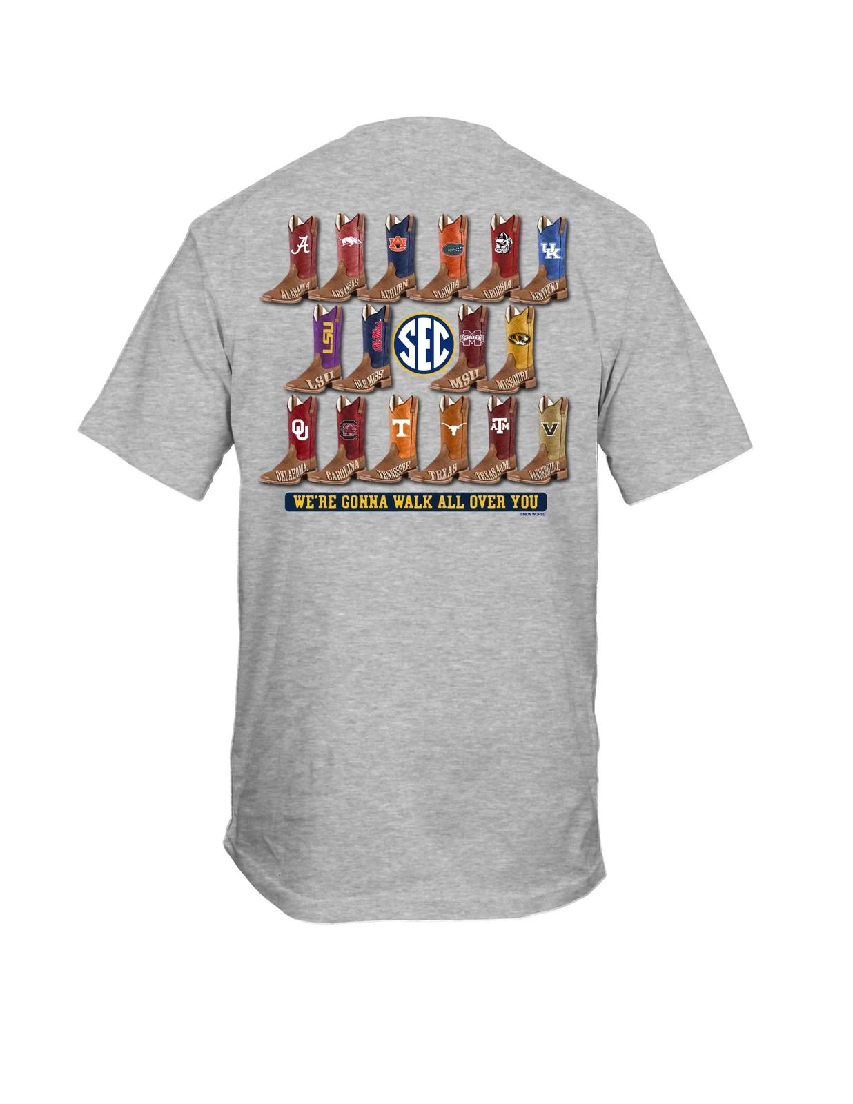 New World Graphics SEC Boots 16 We re Gonna Walk All Over You Short Sleeve XL
New World Graphics SEC Boots 16 We re Gonna Walk All Over You Short Sleeve XL