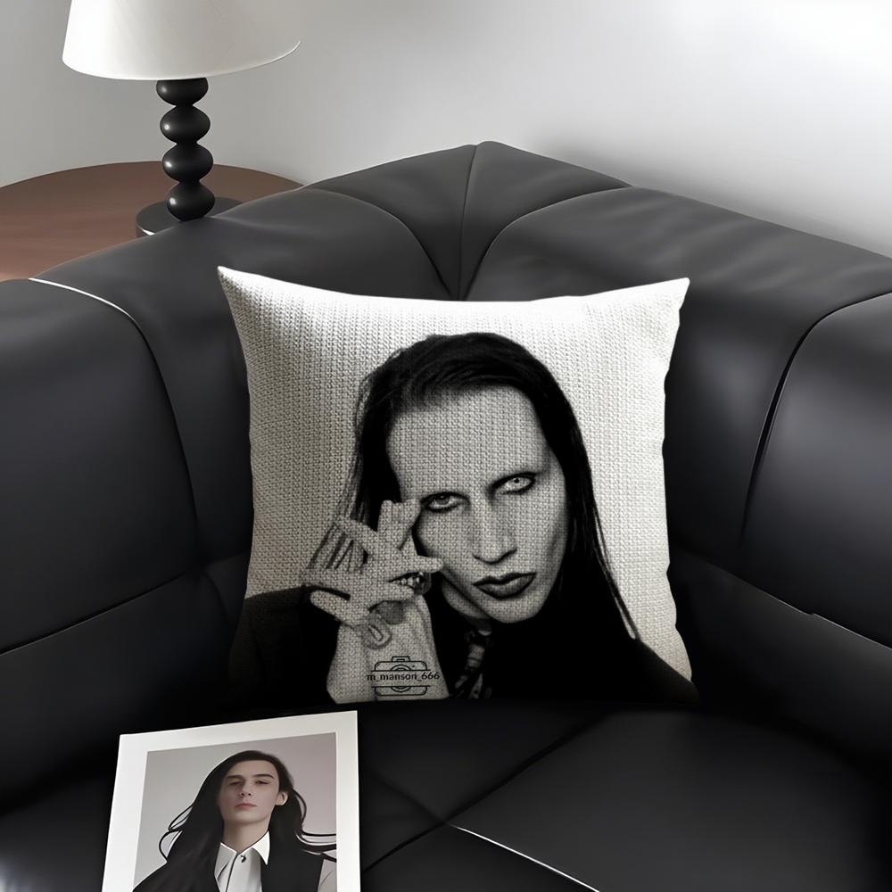 Singer MMarilyn MManson Cushion Cover Natural Linen Organic Fabric DoubleSided Printing Sofa Home Decor Gift Pillow Case 30X30cm
Singer MMarilyn MManson Cushion Cover Natural Linen Organic Fabric DoubleSided Printing Sofa Home Decor Gift Pillow Case 30X30cm
