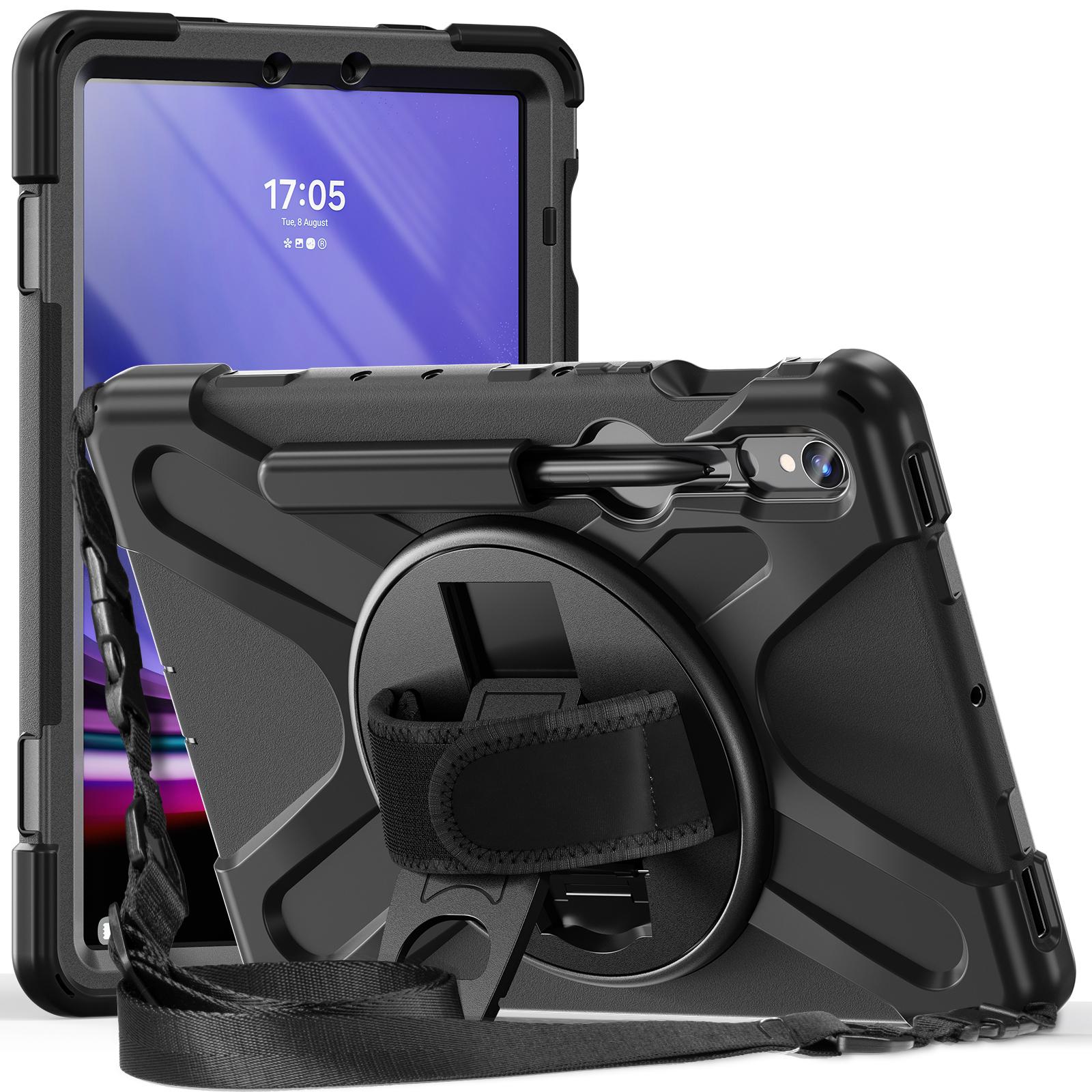 For Samsung Galaxy Tab S9 FE/S9 X710/S8 X700/S7 T870 PC+Silicone Tablet Case Kickstand Cover with Hand Strap/Shoulder Strap Red
For Samsung Galaxy Tab S9 FE/S9 X710/S8 X700/S7 T870 PC+Silicone Tablet Case Kickstand Cover with Hand Strap/Shoulder Strap Red