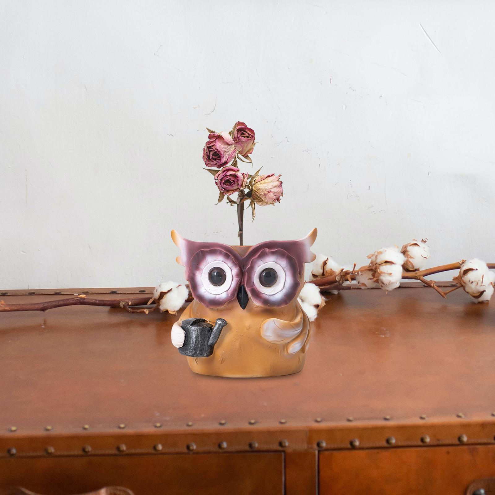Resin Owl Flower Pot Statue Figurines Photo Prop Decoration Ornament
Resin Owl Flower Pot Statue Figurines Photo Prop Decoration Ornament