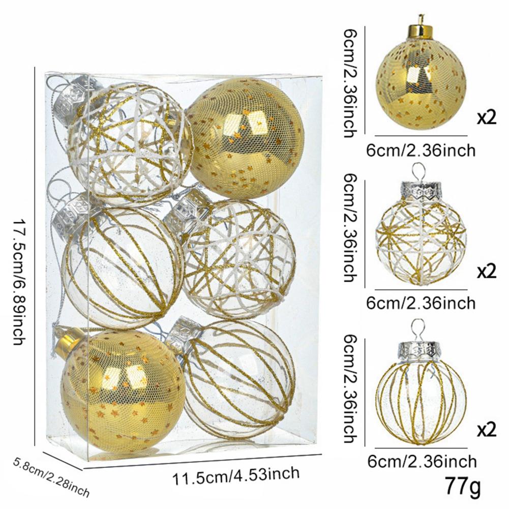 6 шт. Пластиковый шар для рождественской елки Рождественское украшение Подвесной шар
6 шт. Пластиковый шар для рождественской елки Рождественское украшение Подвесной шар