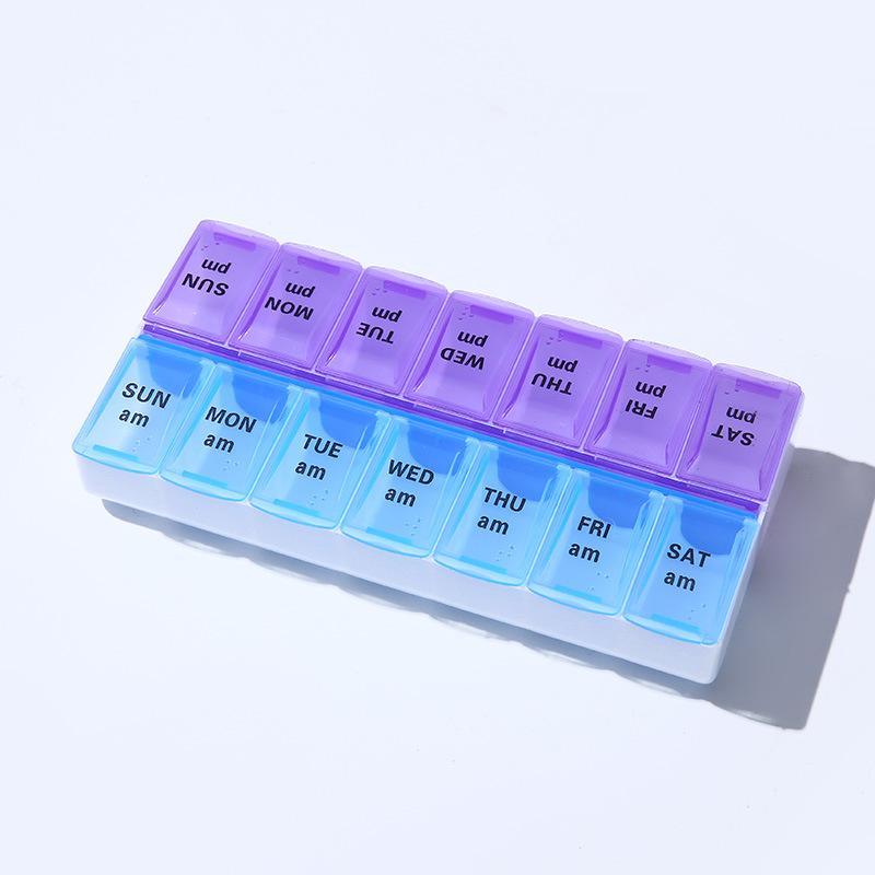 7 Days Weekly 14 Grids Pill Case Medicine Tablet Dispenser Organizer Pill Box Splitters Pill Storage Organizer Container
7 Days Weekly 14 Grids Pill Case Medicine Tablet Dispenser Organizer Pill Box Splitters Pill Storage Organizer Container
