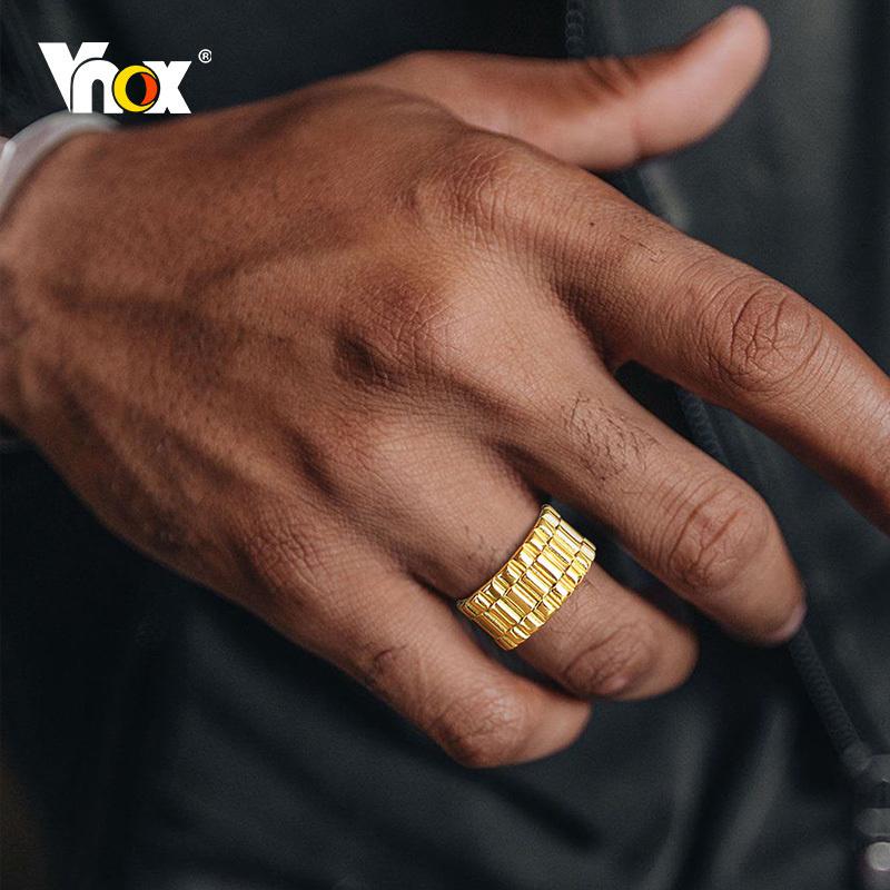 Vnox Кольцо в форме браслета для часов 11 мм для мужчин, Золотистый цвет, Панк-кольцо на палец из нержавеющей стали, Рок, Готика, Хип-хоп, Мужское украшение 7
Vnox Кольцо в форме браслета для часов 11 мм для мужчин, Золотистый цвет, Панк-кольцо на палец из нержавеющей стали, Рок, Готика, Хип-хоп, Мужское украшение 7