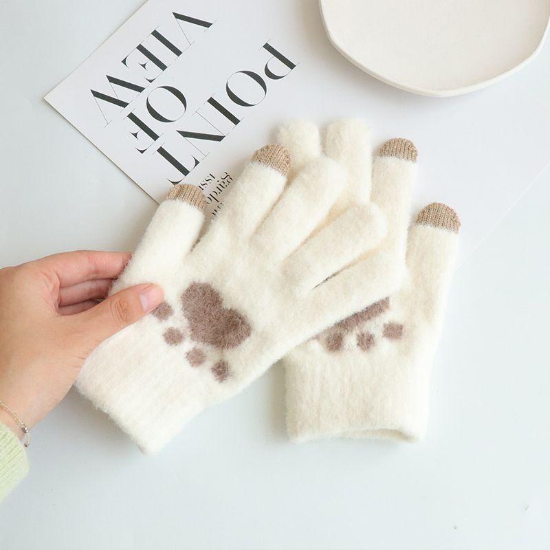 Touch Screen Gloves Women New Wool Five Fingers Cute Cat Claw White One size
Touch Screen Gloves Women New Wool Five Fingers Cute Cat Claw White One size