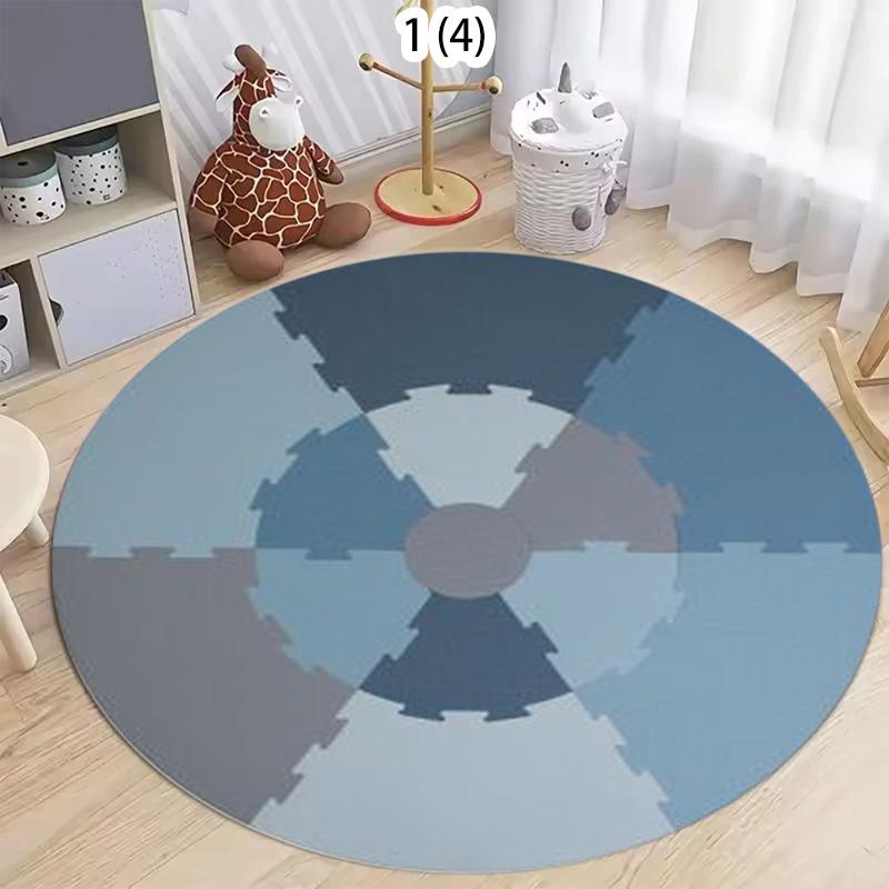 Geometric Interlocking Round Area Rug for Playroom Bedroom Living Room Non Slip Washable Floor Mat Home Decorative Soft Carpet 80cm x 80cm
Geometric Interlocking Round Area Rug for Playroom Bedroom Living Room Non Slip Washable Floor Mat Home Decorative Soft Carpet 80cm x 80cm