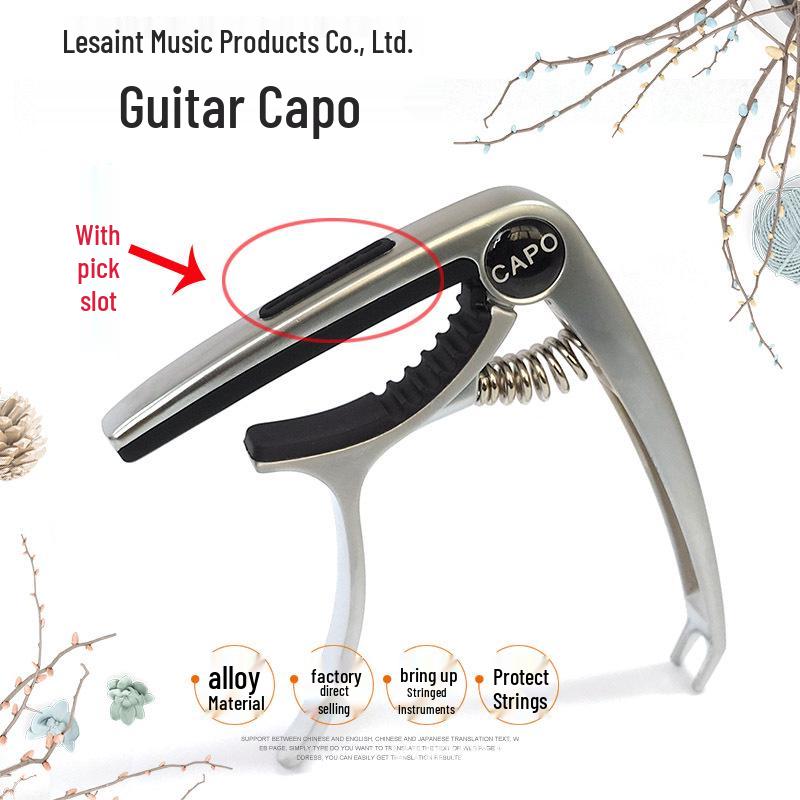 Multi-Color Guitar Capo with Pick Holder and String Winder
Multi-Color Guitar Capo with Pick Holder and String Winder