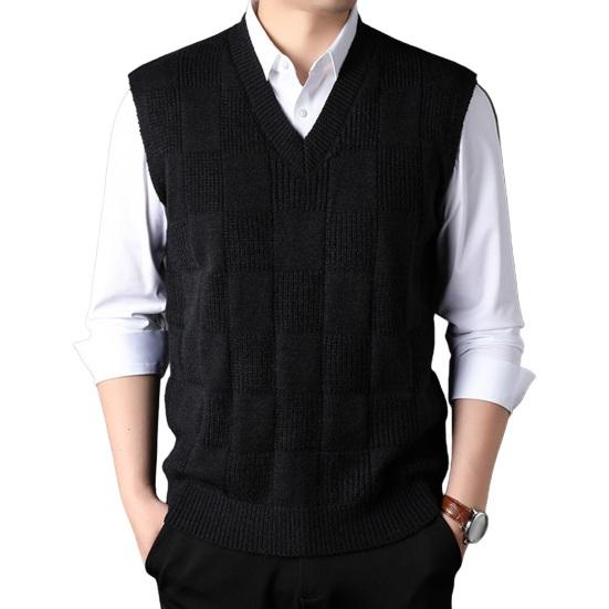 Вязаный жилет без рукавов с V-образным вырезом, однотонный, с геометрическим узором в виде квадратов, вязаные топы, осень-зима, повседневная трикотажная майка M чёрный
Вязаный жилет без рукавов с V-образным вырезом, однотонный, с геометрическим узором в виде квадратов, вязаные топы, осень-зима, повседневная трикотажная майка M чёрный