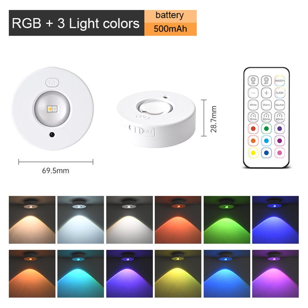 DC5V Led Puck Light USB Rechargeable RGB 3Colors Dimming Indoor Decoration Remote Controller Cabinet Lamp for Closet, Showcase USB Rechargeable&Dia 70MM&2 Lamps 1 Remote
DC5V Led Puck Light USB Rechargeable RGB 3Colors Dimming Indoor Decoration Remote Controller Cabinet Lamp for Closet, Showcase USB Rechargeable&Dia 70MM&2 Lamps 1 Remote