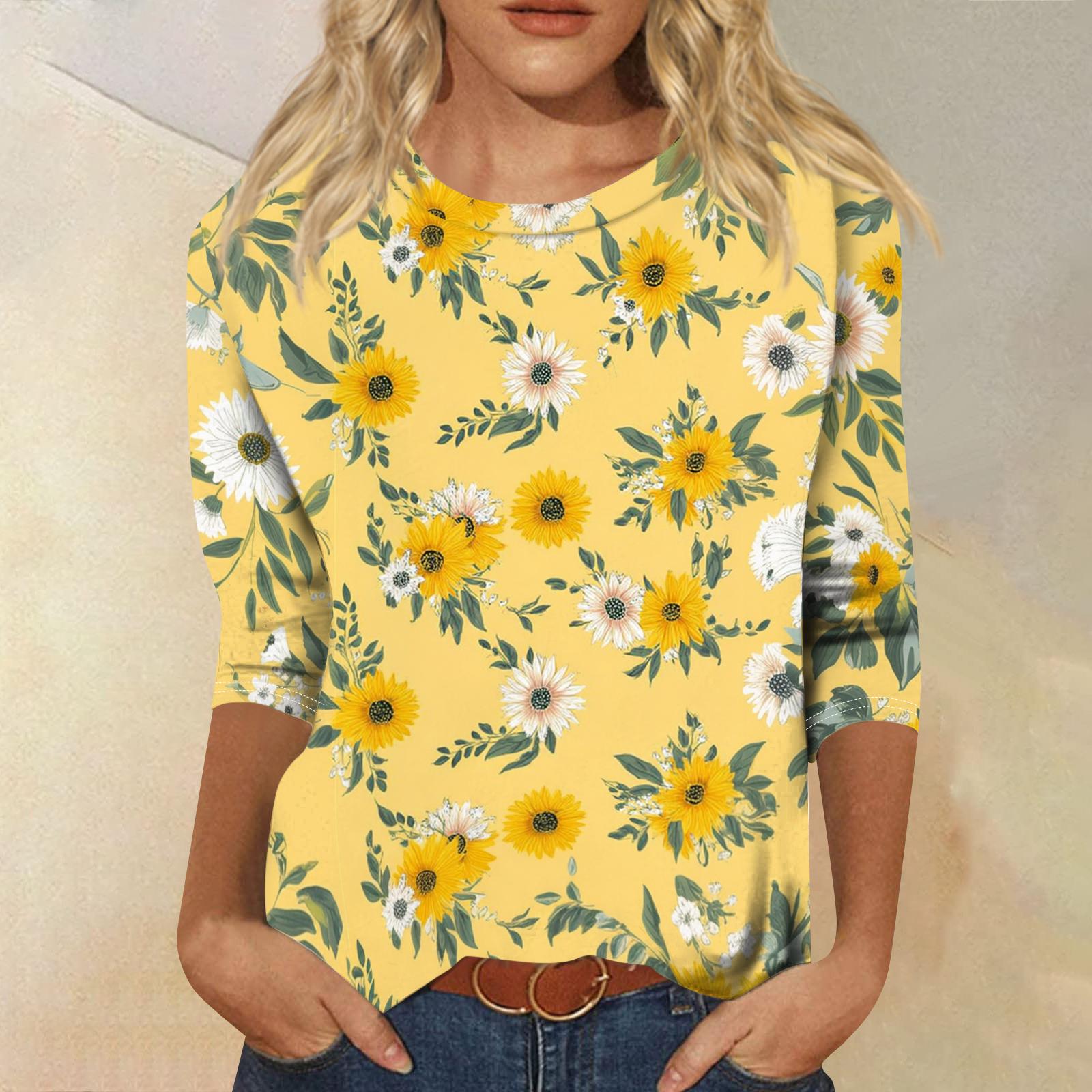 Long Sleeve Shirts for Women Womens Long Sleeve Tops Long Sleeve Tops for Women Long Sleeve T Shirt Women with Sunflower Print Casual Crew Neck Design XL жовтий
Long Sleeve Shirts for Women Womens Long Sleeve Tops Long Sleeve Tops for Women Long Sleeve T Shirt Women with Sunflower Print Casual Crew Neck Design XL жовтий