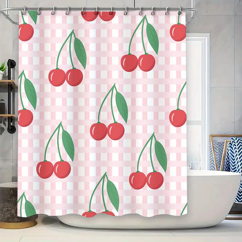 Занавеска для душа с фруктами Красные вишни Клетчатый узор гинем для декора ванной комнаты 90x180cm
Занавеска для душа с фруктами Красные вишни Клетчатый узор гинем для декора ванной комнаты 90x180cm