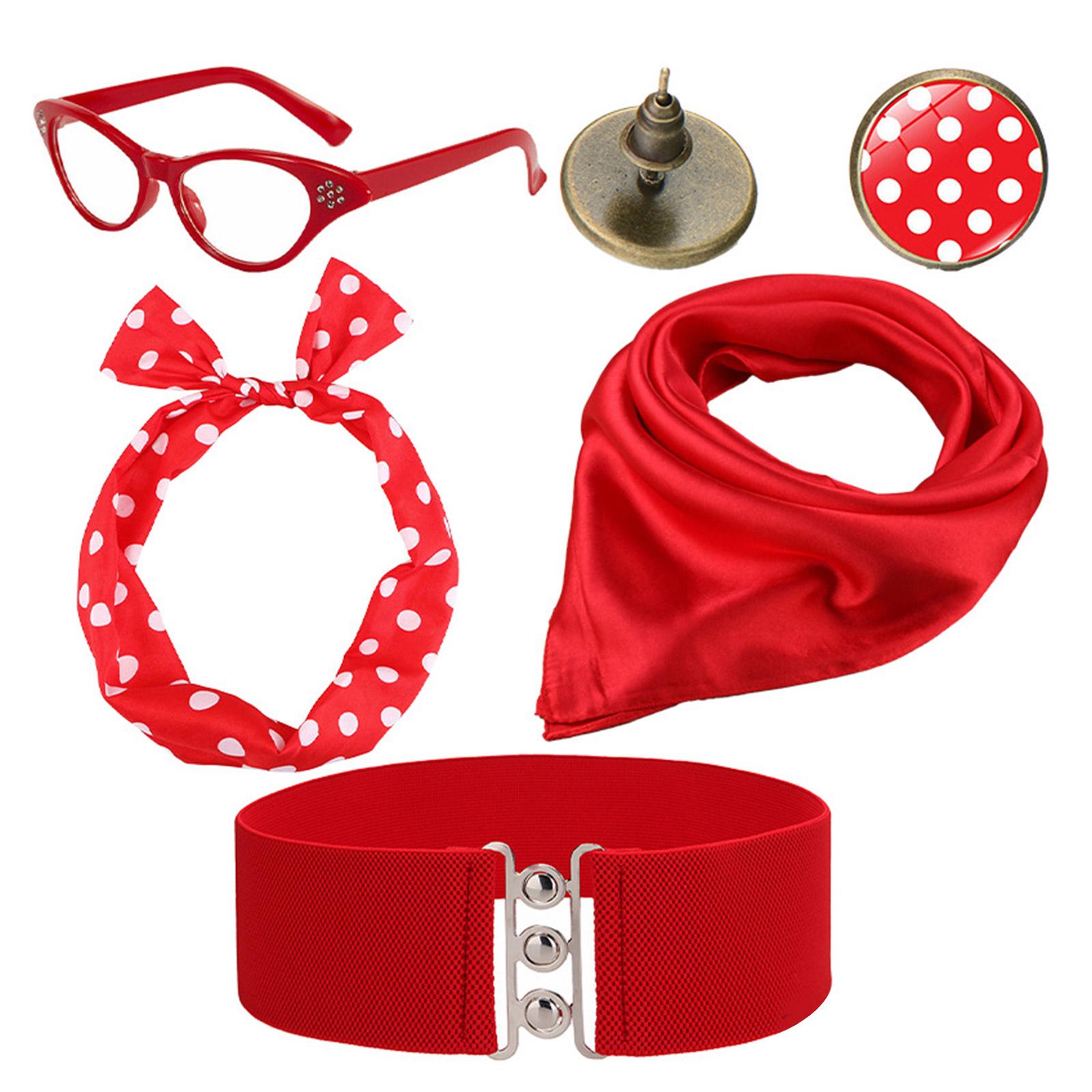 Retro Party Accessories Dot Point Scarf Ear Studs for Cat Eye Glasses Headband Set Halloween Carnival Party Cosplay Prop 1
Retro Party Accessories Dot Point Scarf Ear Studs for Cat Eye Glasses Headband Set Halloween Carnival Party Cosplay Prop 1