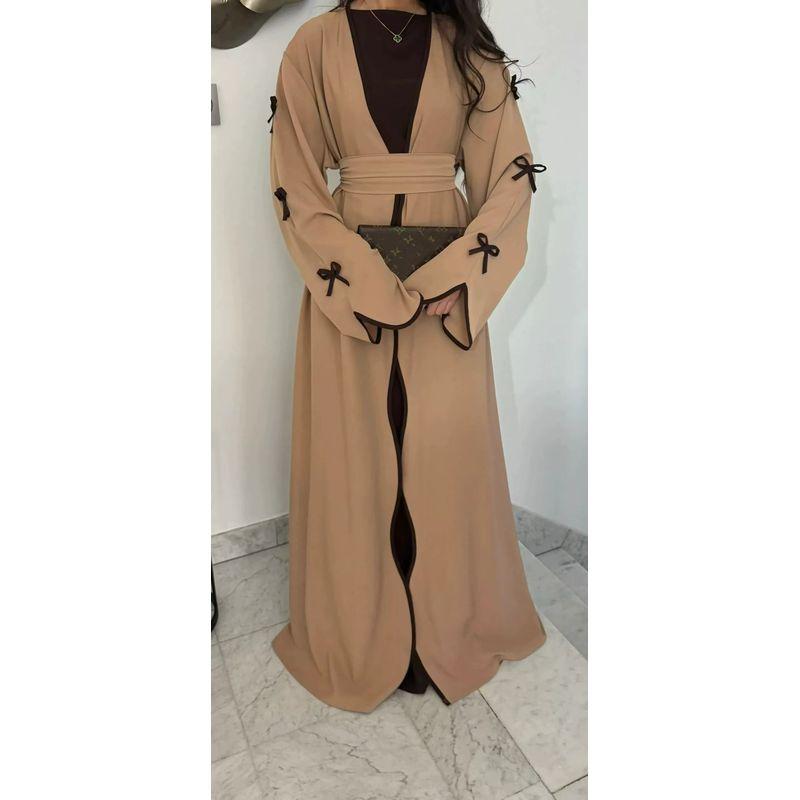 New Middle East Dubai Bow Cardigan Robe Lace-up Dress Cardigan Bow Robe Dress Khaki XL
New Middle East Dubai Bow Cardigan Robe Lace-up Dress Cardigan Bow Robe Dress Khaki XL