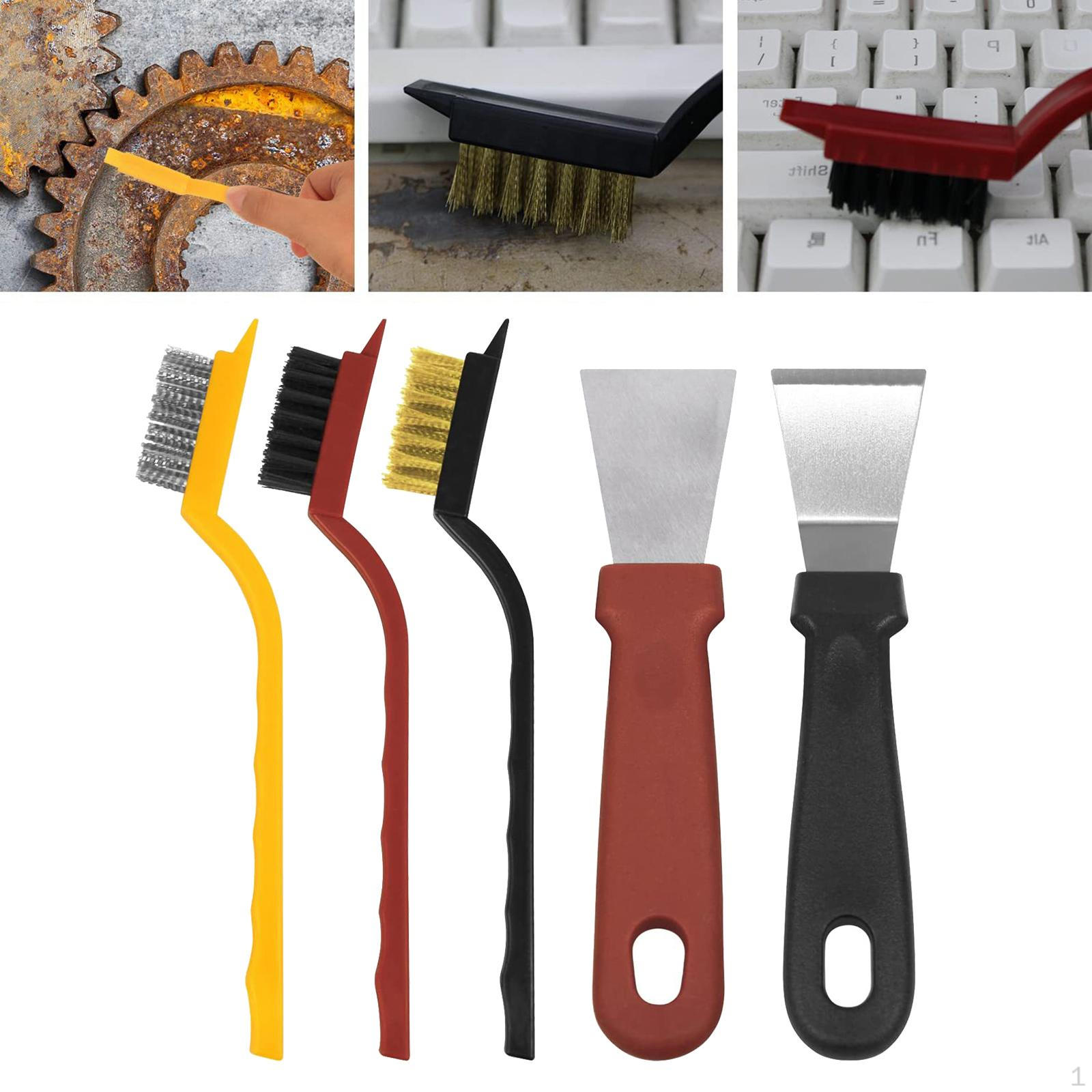 5Pcs Wire Brush Set Tool, and Paint Remover, Nylon / Brass Stainless Steel Bristles, Stove
5Pcs Wire Brush Set Tool, and Paint Remover, Nylon / Brass Stainless Steel Bristles, Stove
