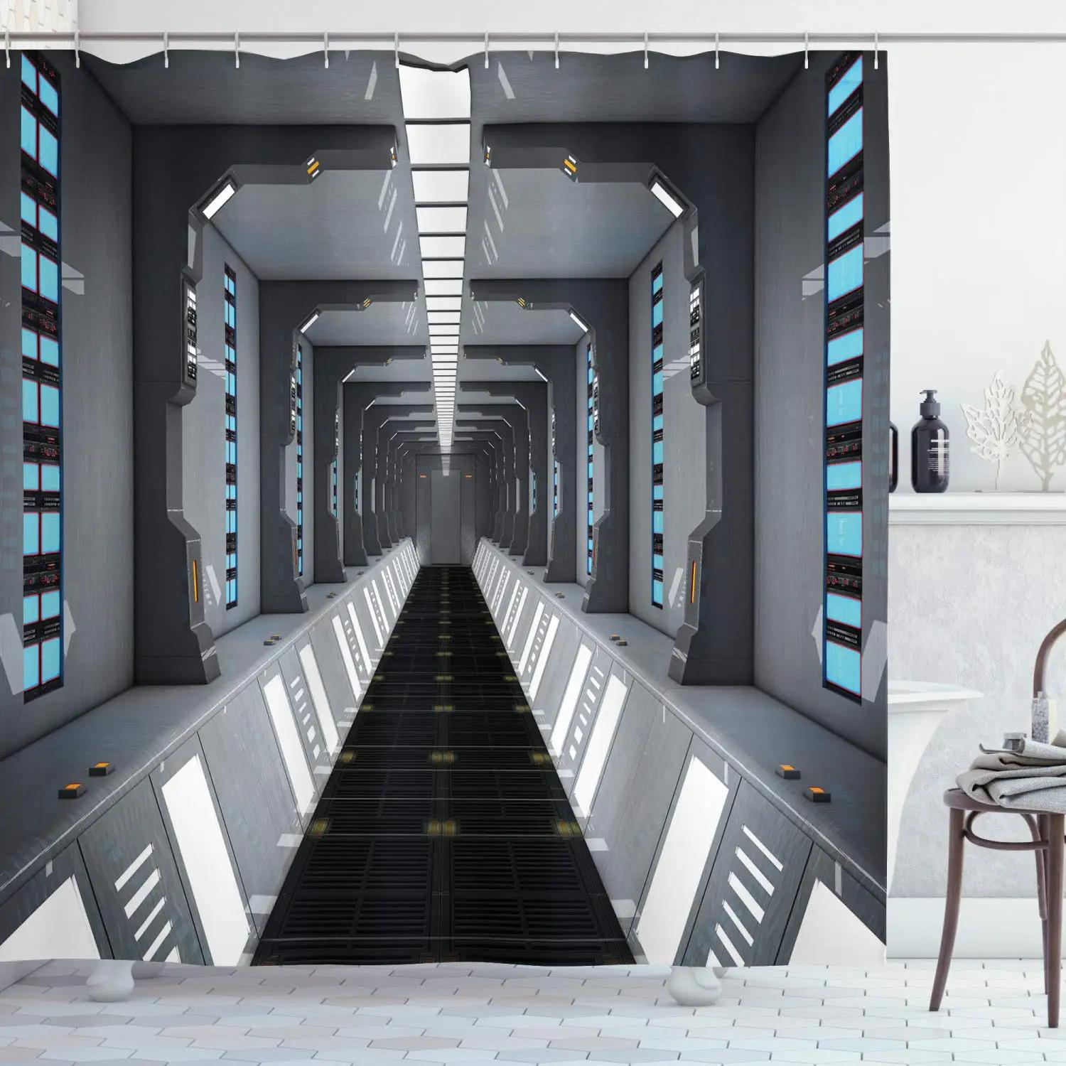 Outer Space Shower Curtain Spaceship Space Station Control Room Science Fiction Element Featured Station Bathroom Curtains Hooks W60H190(CM)-1 Pcs
Outer Space Shower Curtain Spaceship Space Station Control Room Science Fiction Element Featured Station Bathroom Curtains Hooks W60H190(CM)-1 Pcs