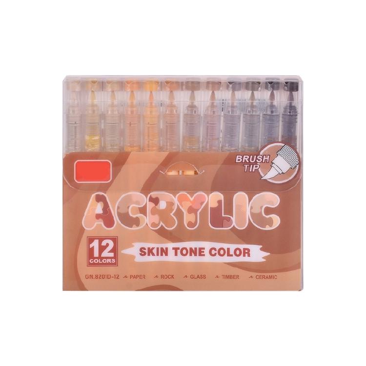 12 Color Acrylic Paint Pen with Brush Tip Liquid Acrylic Paint Marker Pen for Journaling Painting Coloring Card Making
12 Color Acrylic Paint Pen with Brush Tip Liquid Acrylic Paint Marker Pen for Journaling Painting Coloring Card Making