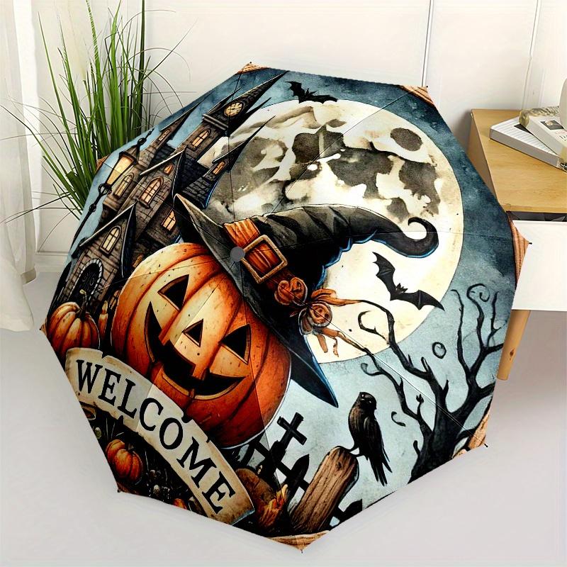 Halloween Welcome Sign with Witch Hat Pumpkin Full Moon and Haunted House Decor for Indoor Outdoor Halloween Decoration Umbrella, Hallowee
Halloween Welcome Sign with Witch Hat Pumpkin Full Moon and Haunted House Decor for Indoor Outdoor Halloween Decoration Umbrella, Hallowee