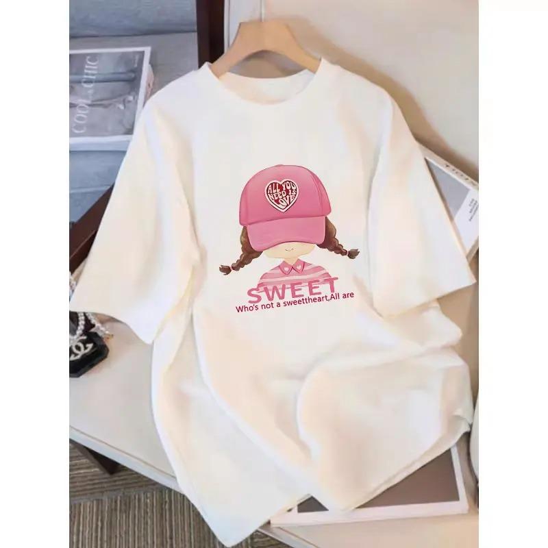 Print Womens Short Sleeve Round Neck Summer Casual Fashion Cute Funny Women Tops Kawaii Clothes Women Clothes 3XL
Print Womens Short Sleeve Round Neck Summer Casual Fashion Cute Funny Women Tops Kawaii Clothes Women Clothes 3XL