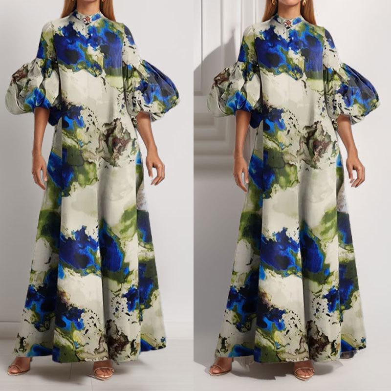Spring New Women s Fashionable Loose Printed Painted Long Skirt Big Puff Sleeve Dress 3XL
Spring New Women s Fashionable Loose Printed Painted Long Skirt Big Puff Sleeve Dress 3XL