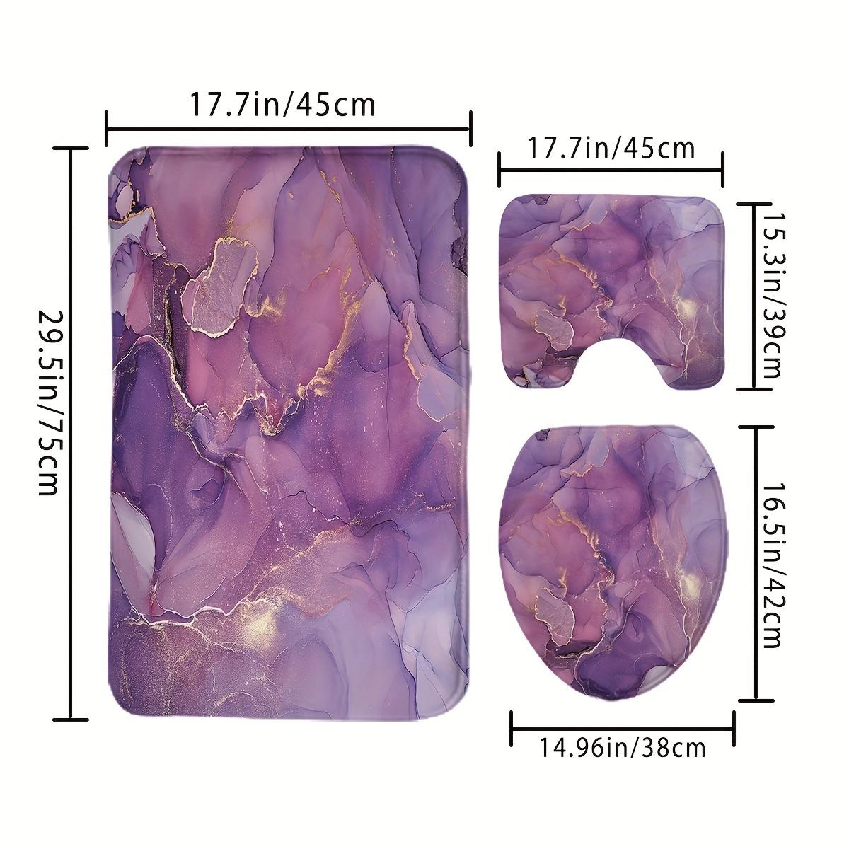 Artistic Marble Pattern Shower Curtain Set With Non-Slip Bath Mats, Toilet Lid Cover, U-Shaped Rug - Polyester Water-Resistant K W60H190(CM)-1 Pcs
Artistic Marble Pattern Shower Curtain Set With Non-Slip Bath Mats, Toilet Lid Cover, U-Shaped Rug - Polyester Water-Resistant K W60H190(CM)-1 Pcs