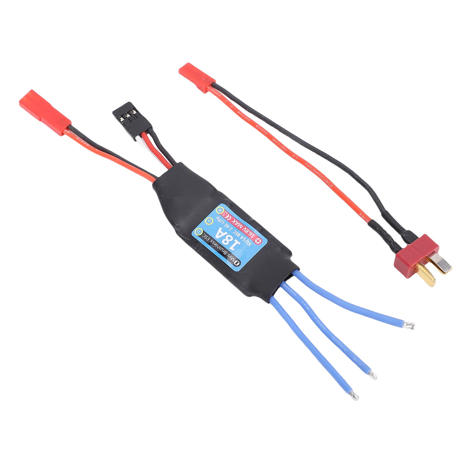 18A Безколекторний ESC Електронний регулятор швидкості Роз єм живлення JST Мама з JST Тато
18A Безколекторний ESC Електронний регулятор швидкості Роз єм живлення JST Мама з JST Тато