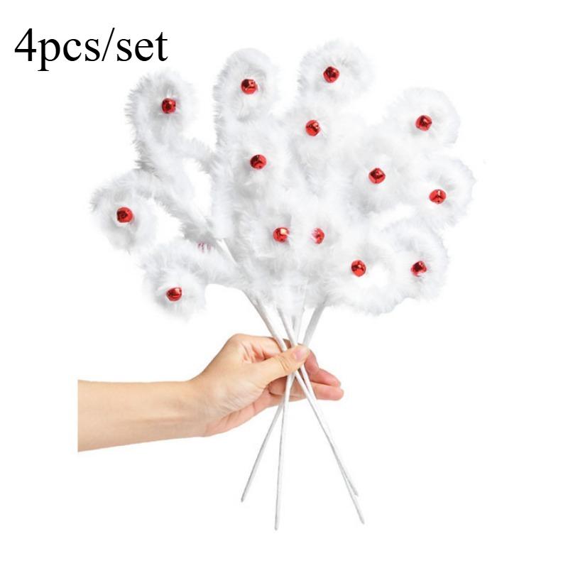 4pcs/set Faux Rabbit Fur Christmas Tree Decorations with Candy Bells Branches Polyester Holiday Ornaments for Xmas Decor 43cm
4pcs/set Faux Rabbit Fur Christmas Tree Decorations with Candy Bells Branches Polyester Holiday Ornaments for Xmas Decor 43cm
