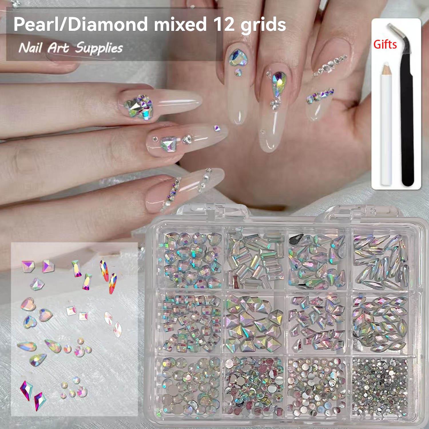 AB Irregular Rhinestone Nail Art Set: Irregular & Small Round Rhinestones in Various Sizes
AB Irregular Rhinestone Nail Art Set: Irregular & Small Round Rhinestones in Various Sizes