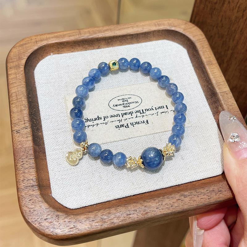 Qiaoen Lapis Lazuli Interstellar Blue Gourd Bracelet - Women s Fashion Crystal Bead String Wrist 13-14cm
Qiaoen Lapis Lazuli Interstellar Blue Gourd Bracelet - Women s Fashion Crystal Bead String Wrist 13-14cm
