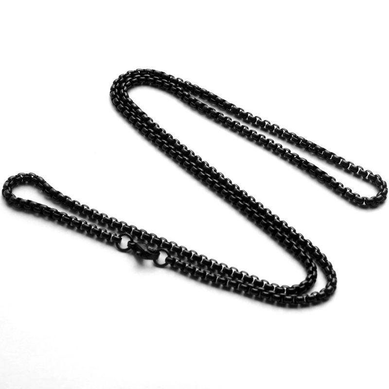 Stainless Steel Square Pearl Women s Electroplated Black Necklace Black 2.5mm thick -50cm long
Stainless Steel Square Pearl Women s Electroplated Black Necklace Black 2.5mm thick -50cm long