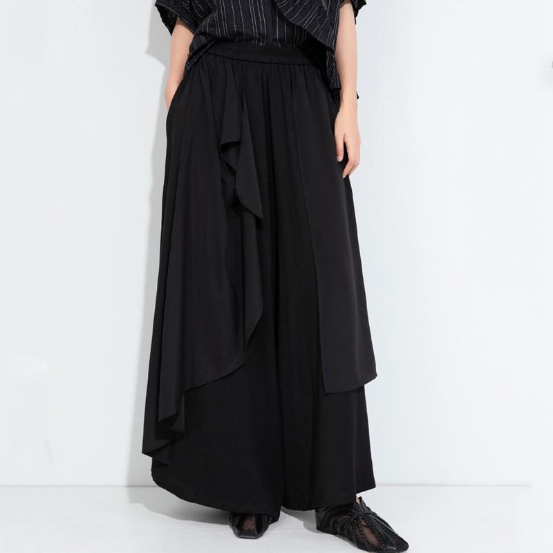 Black vintage plus size Summer High Waist wide leg Skirt Pants Women Loose Casual Trousers L
Black vintage plus size Summer High Waist wide leg Skirt Pants Women Loose Casual Trousers L