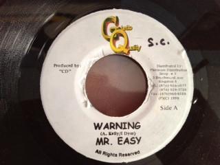 7inch Record MR. EASY - Warning NONE Ghetto Quality 1998 Jamaica Reggae, Ska & Dub Used
7inch Record MR. EASY - Warning NONE Ghetto Quality 1998 Jamaica Reggae, Ska & Dub Used