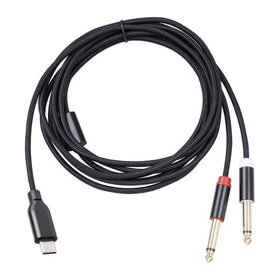 Audio Cable Gold-plated Braided Wire Type-C Male Clear Sound to Dual 6.35mm Jack Mono Adapter Y
Audio Cable Gold-plated Braided Wire Type-C Male Clear Sound to Dual 6.35mm Jack Mono Adapter Y