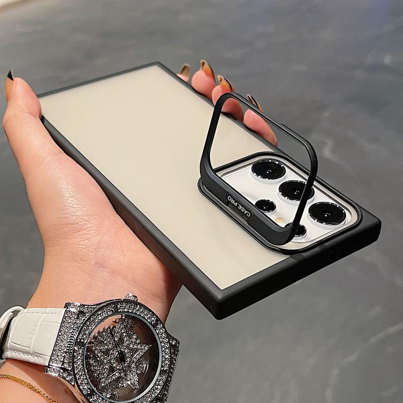 Luxury Camera Stand Holder Clear Phone Case For Samsung Galaxy S24 S22 S23 Ultra Plus A53 A54 A55 Matte Hard Shockproof Cover For Galaxy S22
Luxury Camera Stand Holder Clear Phone Case For Samsung Galaxy S24 S22 S23 Ultra Plus A53 A54 A55 Matte Hard Shockproof Cover For Galaxy S22