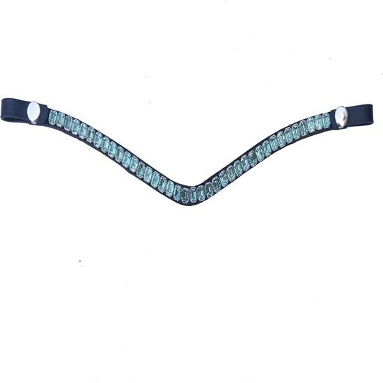 Single Row of Sparkling Light Teal Emerald-Cut Snap browband Made from Durable Leather . Extra Full (45 cm) чёрный
Single Row of Sparkling Light Teal Emerald-Cut Snap browband Made from Durable Leather . Extra Full (45 cm) чёрный