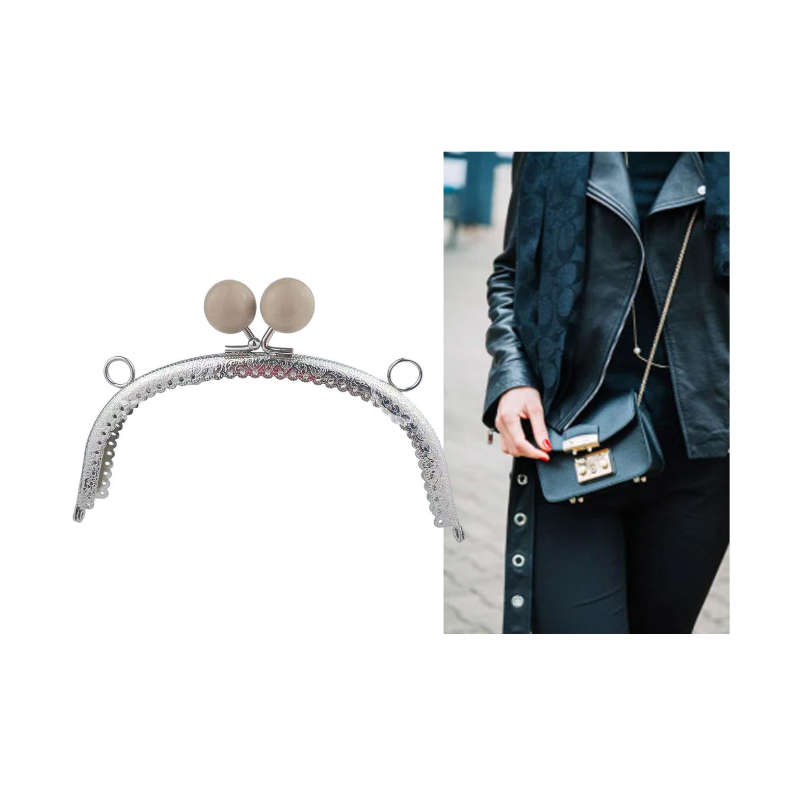Purse Frame Bag Kiss Clasp Lock Retro Clutch Frames Purse for Purse Making DIY Handle Bag Sewing Craft 8
Purse Frame Bag Kiss Clasp Lock Retro Clutch Frames Purse for Purse Making DIY Handle Bag Sewing Craft 8