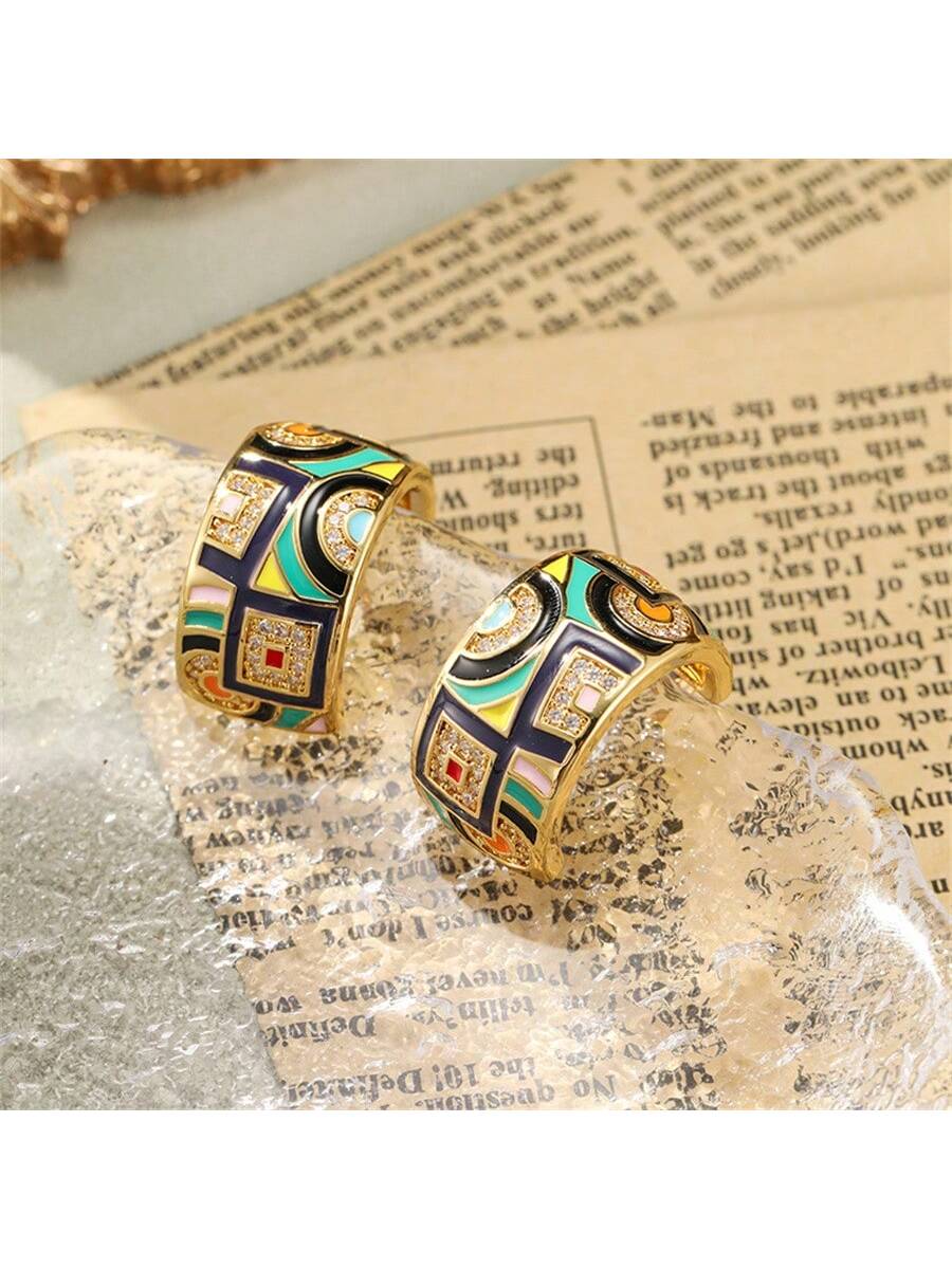 Retro color C-shaped earrings atmospheric high-end personality niche light luxury fashion all-match earrings earrings for women
Retro color C-shaped earrings atmospheric high-end personality niche light luxury fashion all-match earrings earrings for women