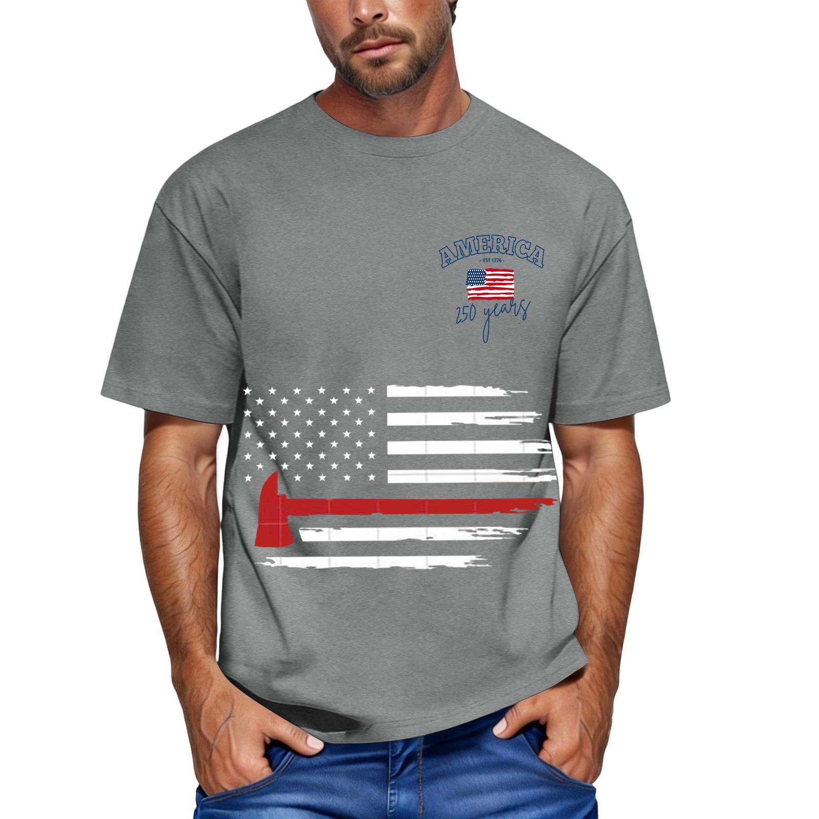 Men s loose and casual flag letter print T-shirt short-sleeved top M
Men s loose and casual flag letter print T-shirt short-sleeved top M